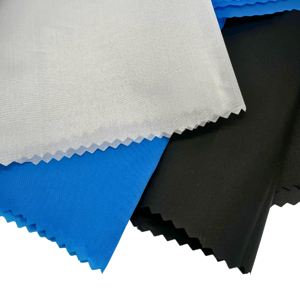 Detalle de textura del Tafetá de poliéster liviano y resistente